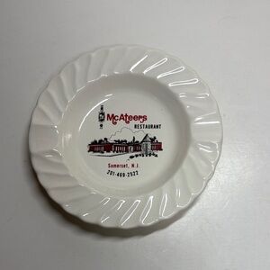 Vintage Ashtray The McAteers Restaurant Somerset New Jersey